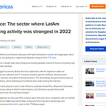At a glance: The sector where LatAm dealmaking activity was strongest in 2022